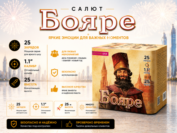 Салют Бояре 25 зарядов
