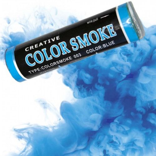 Цветной дым Color Smoke синий с чекой